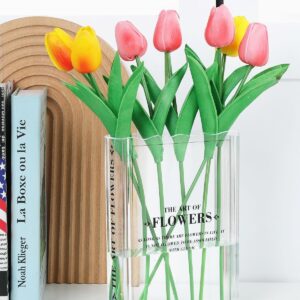 Book-Shaped Vase for Flowers, Book Lovers Gifts Cute Clear Flowers Vases
